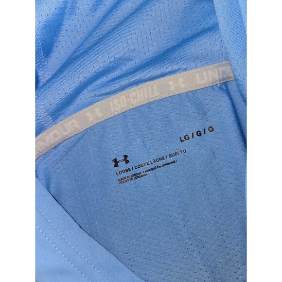 Under Armour Iso-Chill Loose Fit Hoodie Large Blue Patriotic Print - Picture 4 of 12